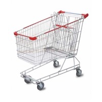 Chariot de courses pliable Youbang YB-E-212L de style asiatique avec roues en PU de 4 pouces pour les magasins