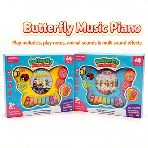 Tastiera Elettronica a Forma di Farfalla, Giocattolo Educativo Multifunzionale per l'Apprendimento Precoce della Musica e Regalo - Product Image 1
