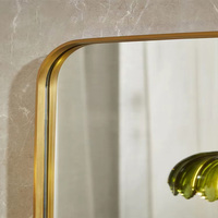 Miroir mural décoratif à cadre métallique, Design moderne, pour salon et chambre à coucher