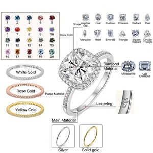 แหวนทอง10K 14K 18K พร้อมพลอยมรกตตัดสดใส - Product Image 4