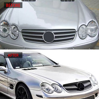 Mercedes SL Klasse R230 2003-2006 AMG-Style Kühlergrill Lufteinlassabdeckung ABS Neu
