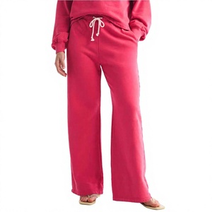 <b>Women's</b> Solid Color Sweatpants <b>Straight</b> <b>Leg</b> Casual Pants Spring Basic Sports Trousers Loose Fit Drawstring Comfort <b>Jogger</b> Pants - Product Image 1