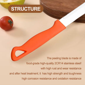 5-टुकड़ा रसोई में धातु, रंगीन प्लास्टिक हैंडल और अनुकूलन योग्य लोगो से बना - Product Image 2