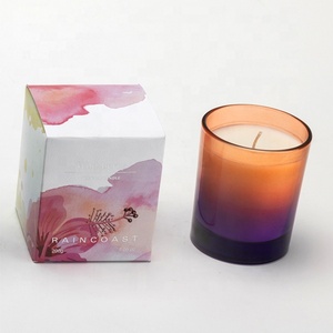 RAINCOAST Custom 200G Cera <span class=keywords><strong>de</strong></span> soja Vela <span class=keywords><strong>de</strong></span> Rosa Vainilla Aroma <span class=keywords><strong>de</strong></span> coco Pilar <span class=keywords><strong>de</strong></span> Navidad <span class=keywords><strong>de</strong></span> lujo Venta al por mayor Vidrio tintado - Product Image 4