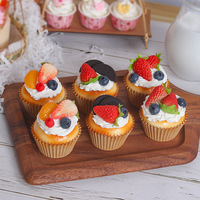 Nieuwe simulatie papieren cupcake nep zacht geurend model display rekwisiet voedselmodel kastdecoratie bruiloft rekwisiet