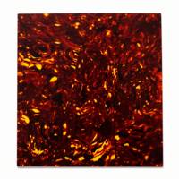 Plaque de Celluloïd Rouge Orange Style Vintage, Épaisseur 0,96 mm, Finition Haute Brillance, Idéale pour les Pièces d'Instruments de Musique Artisanaux