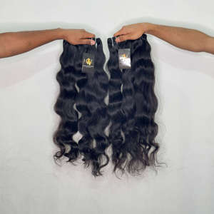 Temple Indian Wholesale Wavy <b>Body</b> <b>Wave</b> <b>Hair</b> Extension Cuticle Aligned Raw wavy Straight Indian Raw Human <b>Hair</b> Suppliers - Product Image 2