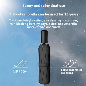 Parapluie publicitaire LM-L résistant aux UV, renforcé, de haute qualité, personnalisé, coupe-vent, imperméable et pare-soleil - Product Image 3