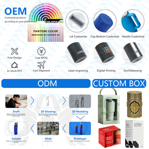 Vaso <span class=keywords><strong>de</strong></span> Acero Inoxidable <span class=keywords><strong>de</strong></span> 40 oz con Recubrimiento en Polvo, Chapado en <span class=keywords><strong>Oro</strong></span> Rosa y Azul, con Asa y Tapa con Pajita Abatible Profesional - Product Image 5