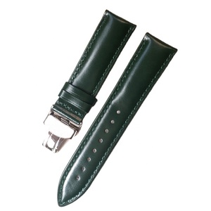 <span class=keywords><strong>Cinturino</strong></span> per orologio da uomo in <span class=keywords><strong>pelle</strong></span> cordovan <span class=keywords><strong>verde</strong></span> liscio di fascia alta da 22mm con <span class=keywords><strong>cinturino</strong></span> in <span class=keywords><strong>pelle</strong></span> pieno fiore con chiusura a farfalla di distribuzione - Product Image 5