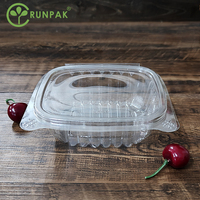 Boîte de fruits PET 12oz Conteneur de tomates cerises en plastique PET Emballage jetable 200pcs/carton
