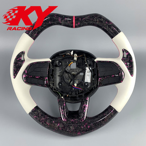 Volante Deportivo Personalizado de Fibra de Carbono Forjado en Forma de Corazón, Color Morado, para Jeep Wrangler, Renegade y Grand Cherokee - Product Image 1