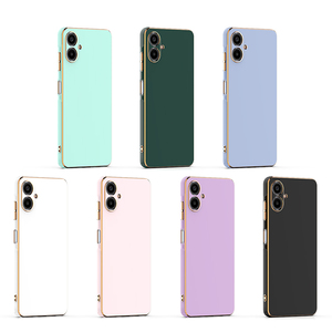 Provedor de fundas para celular Design di lusso morbido tpu 6D galvanica custodia per <span class=keywords><strong>Samsung</strong></span> <span class=keywords><strong>Galaxy</strong></span> A06 16 36 26 56 cover posteriore - Product Image 1