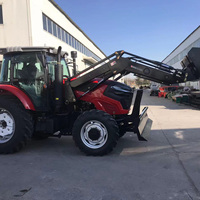 Tracteur agricole compact multifonction 4x4 de nouvelle conception chinoise, 80/90/100/110 CV, avec godet et amortisseur