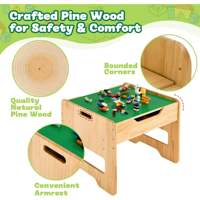 Table de jeu sensoriel Montessori avec armoire de rangement, design en bois pliable en forme d'échiquier pour garderie, école maternelle, salle de classe, chambre