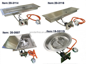 Rectangle Patio DIY Fire Pit Burner Kit Système kits de brûleur de foyer en acier inoxydable - Product Image 5
