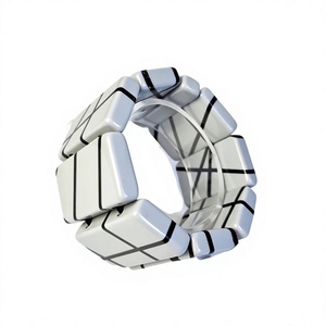 2026 Vintage Resin <b>Bracelet</b> Acrylic Geometric Bangle Simple Style Stretch <b>Bracelet</b> for Women New Lucite Jewelry for Christmas - Product Image 1