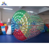 Cylindre gonflable transparent, boule d'eau humaine, boule flottante, roller aquatique, boule de zorbing aquatique, marche sur l'eau