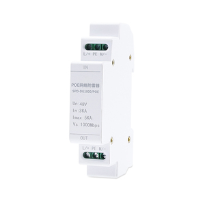 Gigabit 10/100/1000Mbps POE Network Power Monitor 48V ราง5KA สัญญาณพลาสติก Arrester อุปกรณ์รักษาความปลอดภัยในบ้าน - Product Image 4