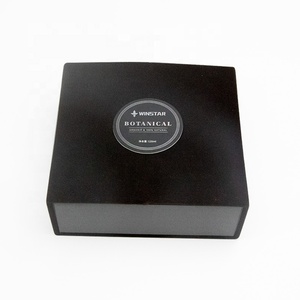 双壁香水黑色玻璃瓶盒高端印花礼品包装麂皮花式纸香水盒 - Product Image 4