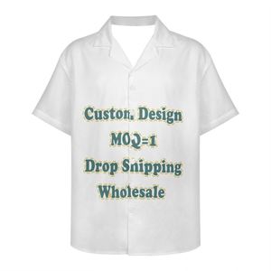 Camisa de Cuello <span class=keywords><strong>Cubano</strong></span> de Poliéster con Estampado de Hojas y Helechos Polinesios Personalizable para Hombre, Camisa Polo Exclusiva de Tela de Lona - Product Image 5