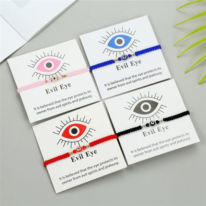 Pulsera de Hilo Rojo con Ojo Turco, Protege al Portador de Espíritus Malignos y la Envidia, Pulsera de Resina de Cristal Colorida con Ojo del Diablo - Product Image 1