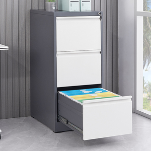 Tùy chỉnh dễ dàng lắp ráp văn phòng thép lưu trữ bên tủ tập tin kim loại dọc 3 ngăn kéo tủ hồ sơ thép - Product Image 1