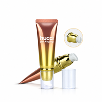 Tube cosmétique de luxe ABL personnalisé D19 10ml 20ml en or, emballage pour sérum et crème pour le visage avec pompe sans air
