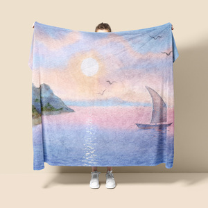 Bán buôn 2024 thiết kế mới nhà Deco Polyester flannel vải tùy chỉnh in tấm thảm chăn - Product Image 2