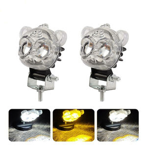 Nouveauté : Phares antibrouillard LED avant pour moto 12V-80V, faisceau haut/bas, 2 lentilles, température de couleur 6000K, matériau aluminium - Product Image 5