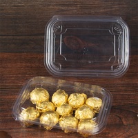 Conteneurs en plastique jetables à usage unique, avec couvercles transparents, boîtes d'aliments en forme de coque carrée, à emporter à la maison, boîte de protection