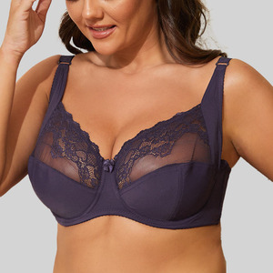 Reggiseno Sexy Taglie Forti da Donna con Anello in Acciaio e Pizzo, Sezione Sottile per Sollevare il Seno Laterale, Vendita all'Ingrosso - Product Image 2