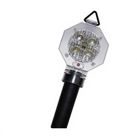 Lampe de signalisation LED portable réfléchissante pour chantier routier, motif fleur de prunier, avec batterie incluse