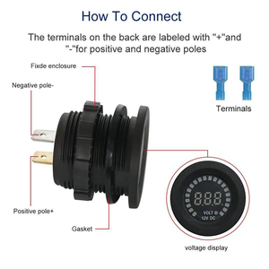 Serie de medidores de pantalla Digital inteligente para automóvil, monitoreo impermeable en tiempo Real, voltímetro OLED Digital para automóvil de CC y pantalla de amplificador - Product Image 6