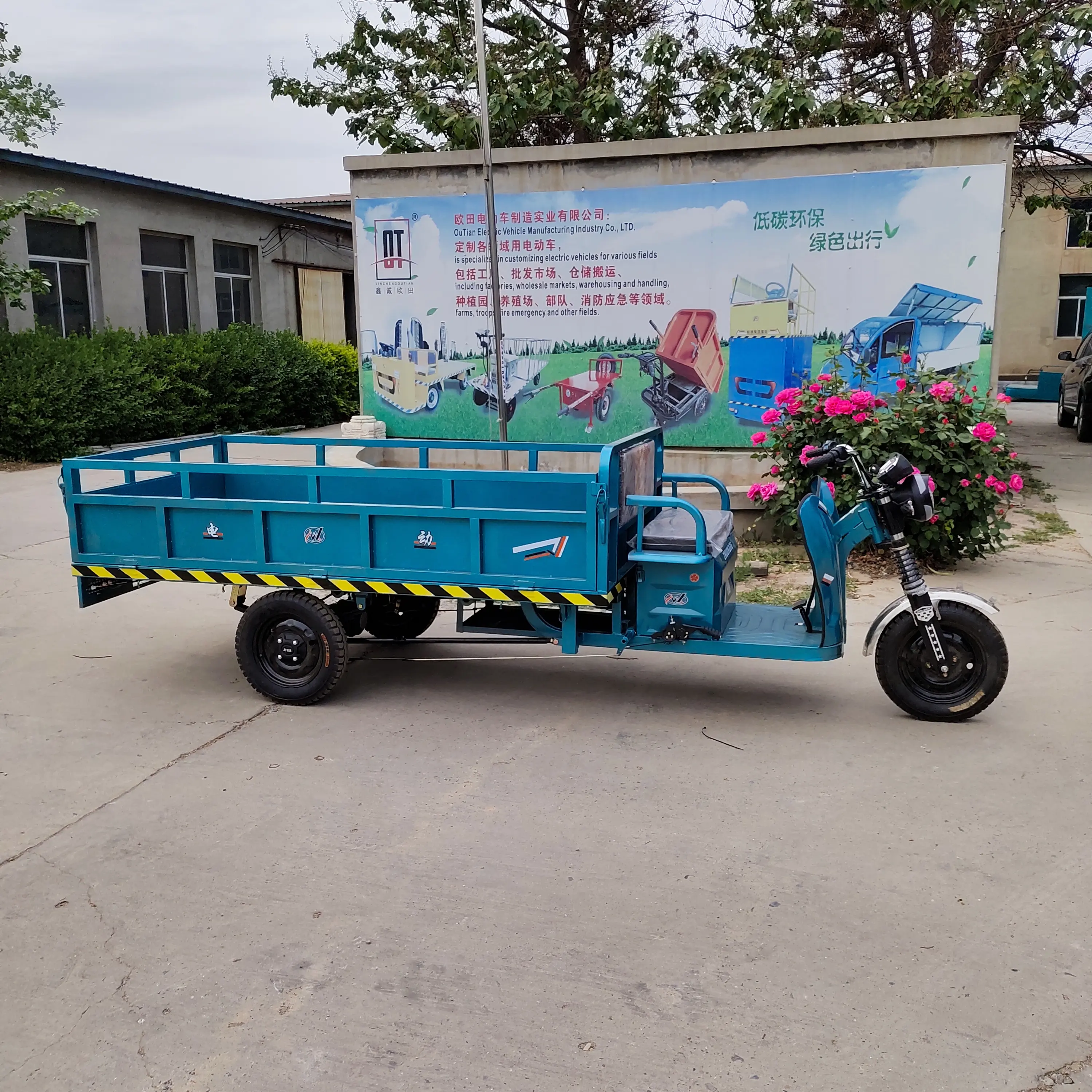 High Quality Three Wheel Electric Scooter Tricycle with a Passenger Back Seat 48v20a Motor Electro-tricycle