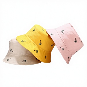 หมวกบักเก็ตปีกกว้างปักลายใบสับปะรด 3 มิติ สำหรับฤดูใบไม้ผลิและฤดูร้อน ผ้าฝ้าย 100% สองด้าน สไตล์ญี่ปุ่น-เกาหลี ป้องกันแสงแดด เหมาะสำหรับนักเรียน - Product Image 2