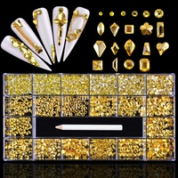 Boîte à ongles en strass pour fournisseur de décoration d'art d'ongle en cristal Kit d'art d'ongle en cristal