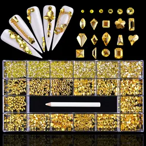 New Arrival Nail rhinestone Box For Crystal Nail Art Decoration Supplier Nail Art Crystal Kit