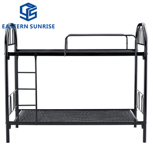 <span class=keywords><strong>Letto</strong></span> a <span class=keywords><strong>Castello</strong></span> in Metallo Nero con Ringhiera di Sicurezza e Scala Laterale per Uso in Dormitorio - Product Image 3