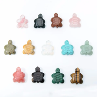 Pendentifs tortue en œil de tigre de 44 mm, pierre de cristal naturelle, tortue pour pendentifs en cristal, collier en forme de tortue sans chaîne
