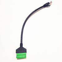 Cable adaptador de red OEM TC008 CAT5 RJ45 macho-hembra a terminal de tornillo de 8 pines para CCTV DVR
