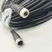 Cable M12 sobremoldeado de 5 pines, código A, hembra recta a conector hembra M12 cableable en campo, longitud de cable personalizable