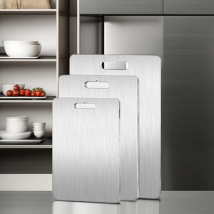 100% tinh khiết titan dày màu kim loại cắt khối nhà bếp lớn thớt thép không gỉ sinh thái đơn giản vuông Rau - Product Image 6