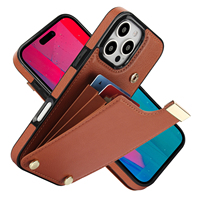 Étui portefeuille à rabat avec blocage RFID, support magnétique, housse de téléphone en cuir souple avec porte-cartes pour Apple 17 Pro Max 16 15 14