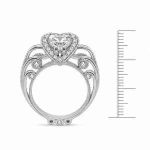 Anello a Forma di Cuore per Donne, Design Curvo Cavo, Accessorio da Dito per Uso Quotidiano - Product Image 5
