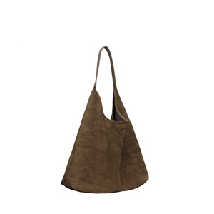 กระเป๋าโท้ทสะพายไหล่ทรงมินิมอลแบบเปิดด้านบน ทำจากหนังกลับเทียม ทนทาน พับเก็บได้ ขนาดใหญ่ จุของได้เยอะ สไตล์วินเทจทรงโฮโบ - Product Image 4