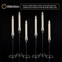 6 pièces de chandeliers personnalisés en cristal, ménorahs en acrylique, centre de table pour décoration de table et de mariage