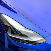 Film Vinyle PET Coulé Métallisé Bleu Cobalt Brillant HD pour Covering Automobile, Vente en Gros, Usine de Guangzhou, Taille 1.52X16M/5X55FT, Autocollants pour Voiture