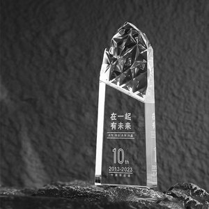 Trofeo de Vidrio Grabado Iridiscente Personalizado, Premios <span class=keywords><strong>Icepeak</strong></span>, Medallas y Placas de Nueva Generación - Product Image 3