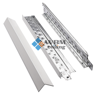 Sistema de Rejilla Plana para Techo Suspendido de Acero Decorativo, Fino de 15mm, Blanco, Componentes de Rejilla en T